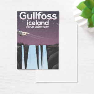 Gullfoss Waterfall poster de viagens Islândia