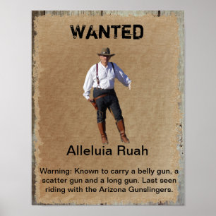 Gunslinger querido do poster do oeste