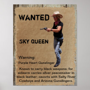 Gunslinger querido do poster do oeste