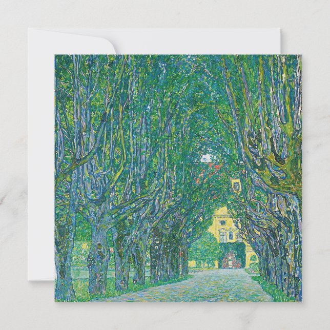 Gustav Klimt Avenue de Schloss Kramer Park Card (Frente)