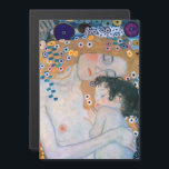 Gustav Klimt - Cartão Magnético Mãe e Filho<br><div class="desc">Mãe e Criança (detalhe da Mulher de Três Idades) - Gustav Klimt,  Oil on Canvas,  1905</div>