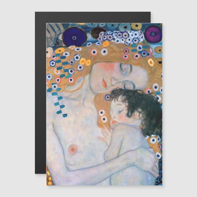 Gustav Klimt - Cartão Magnético Mãe e Filho (Frente/Verso)