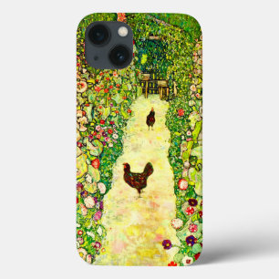 Gustav Klimt Garden com Galinhas