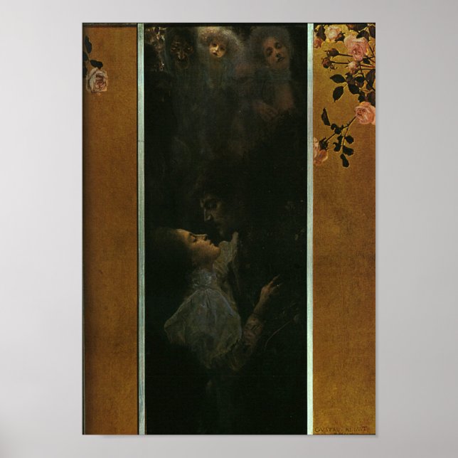 Gustav Klimt Love Poster (Frente)