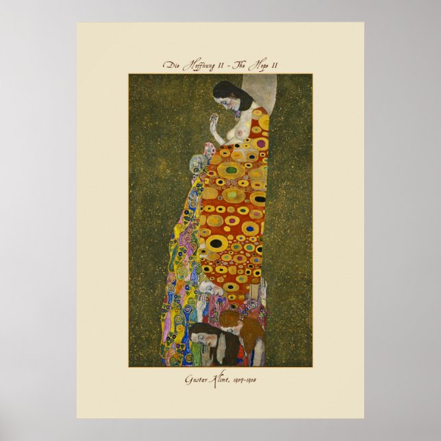 Gustav Klimt O Poster Hope II 1907-1908 (Frente)