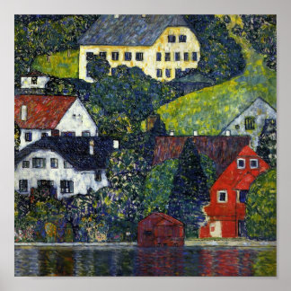 Gustav Klimt Poster ~ Casas em Unterach am Attens