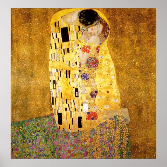 Gustav Klimt Poster de Beijo de Belas Artes (Frente)