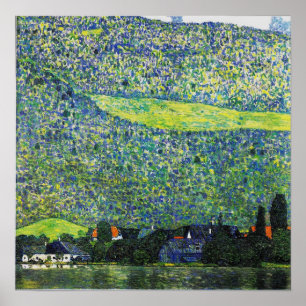Gustav Klimt Poster ~ Unterach no Lago Attersee
