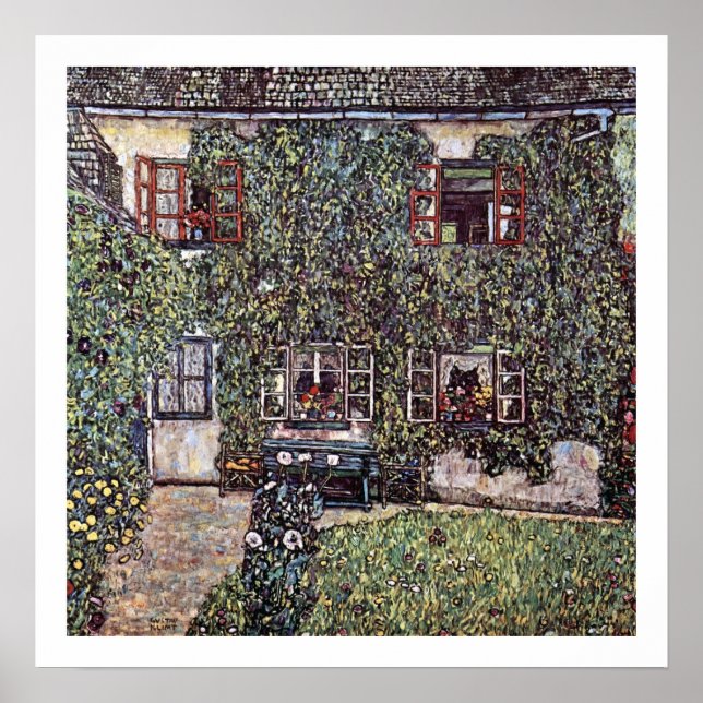Gustav Klimt ~ Stone House Poster (Frente)