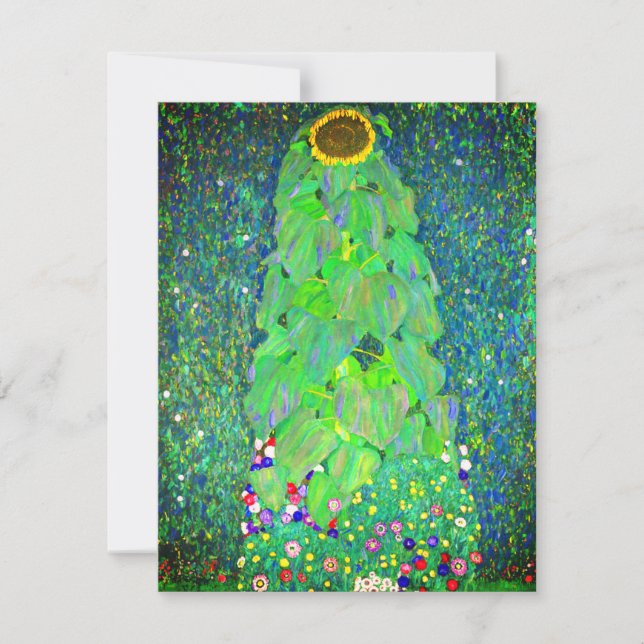 Gustav Klimt Sunflower Card (Frente)