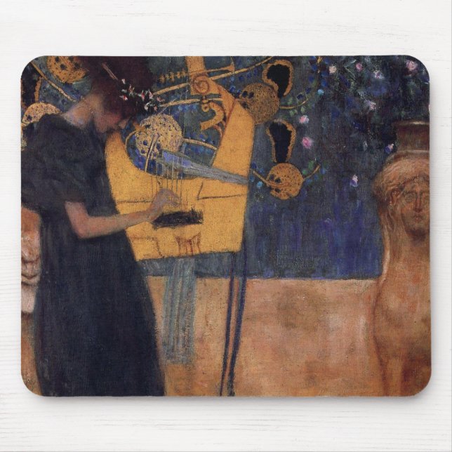 Gustav Kllimt Harp Music Mouse Pad (Frente)