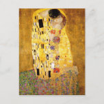 Gustavo Klimt o cartão do beijo<br><div class="desc">Gustavo Klimt o cartão do beijo. Pintura de óleo dos trabalhos de arte em canvas desde 1907-1908. O beijo é a pintura a mais conhecida de Gustavo Klimt, um trabalho bonito que representa a altura de seu período dourado. Um presente perfeito para amantes do simbolismo austríaco, Gustavo Klimt, e belas...</div>