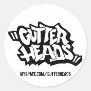 GUTTER-LOGO, myspace.com/gutterheads - adesivo
