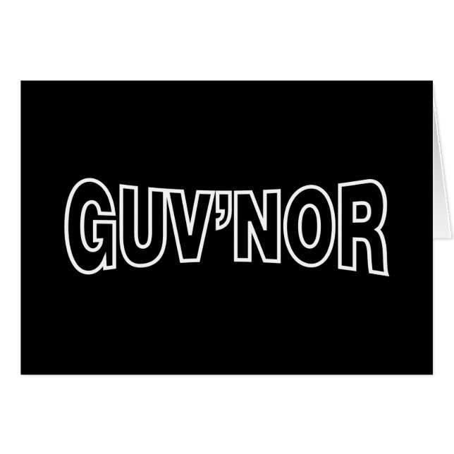 GUV'NOR GREETING CARTÃO (Frente Horizontal)