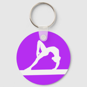 Gymnast Silhouette Chaveiro Purple