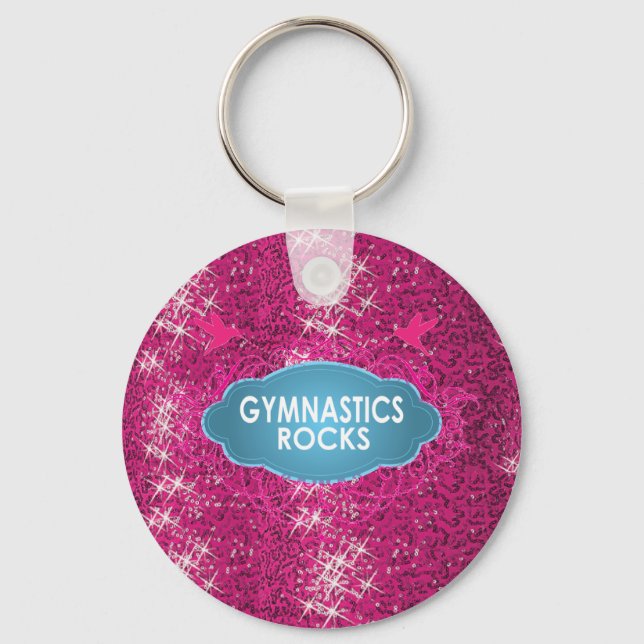 Gymnastic Fogks Rosa SPARKLE Chaveiro (Frente)