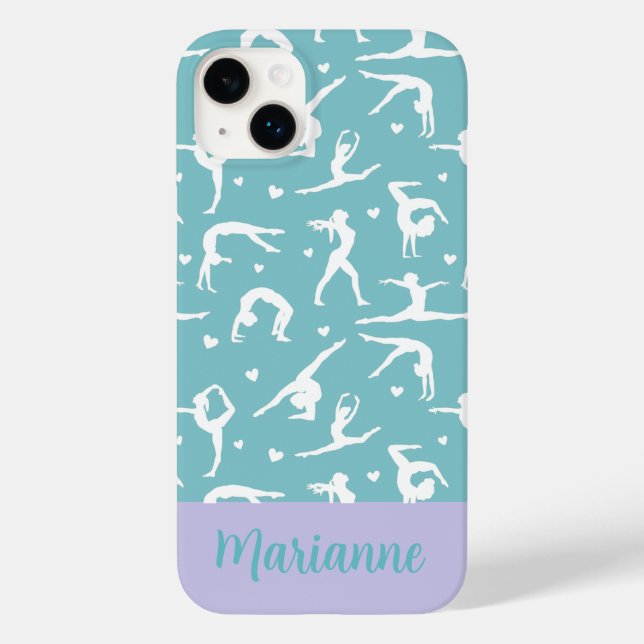Gymnastic Teal Custom Name Girlie (Verso)
