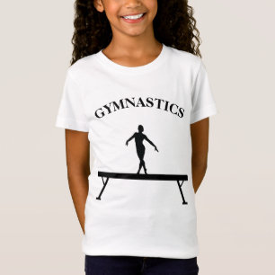 Gymnastics Balance Beam c/ Name Girls T-Shirt