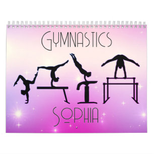 Gymnastics Calendário Pink Purple Ombre