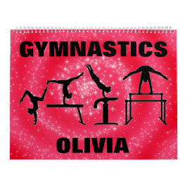 Gymnastics Cherry Sparkle Swirl Calendário
