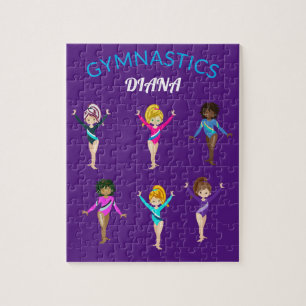 Gymnastics garotas personalizadas quebra-cabeça d