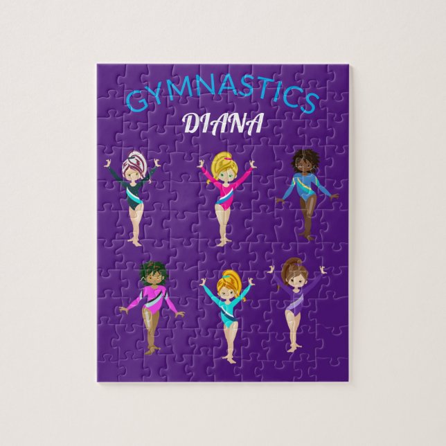 Gymnastics garotas personalizadas quebra-cabeça de (Vertical)