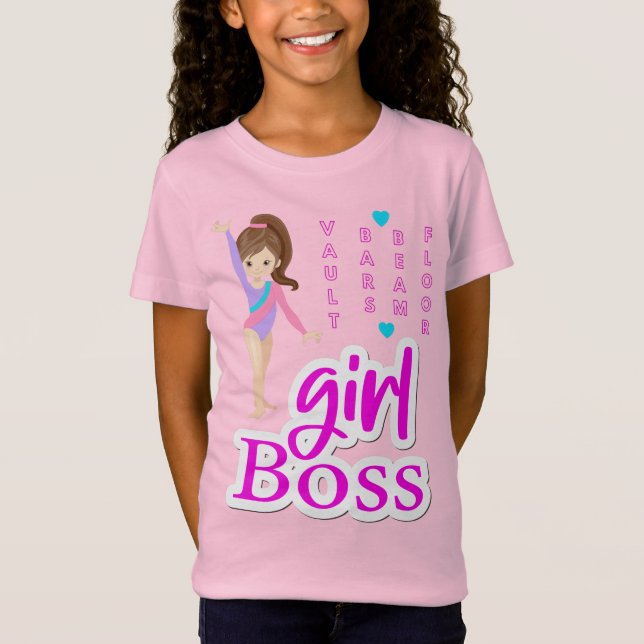 Gymnastics Girl Boss T-Shirt (Frente)