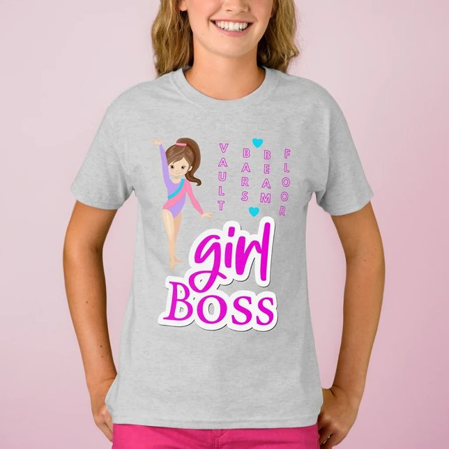 Gymnastics Girl Boss T-Shirt (Criador carregado)