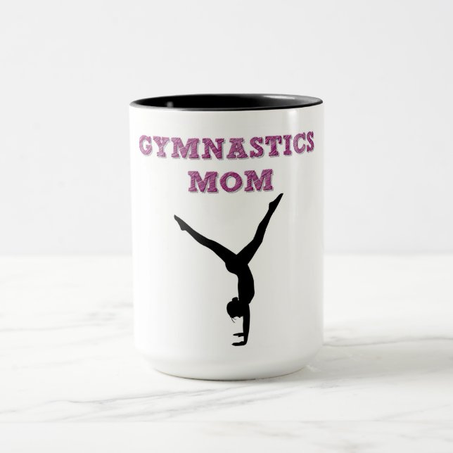 GYMNASTICS MOM caneca de café. (Centro)
