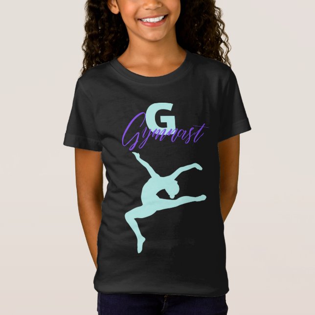 Gymnastics Monograma G é para T-Shirt ginasta (Frente)