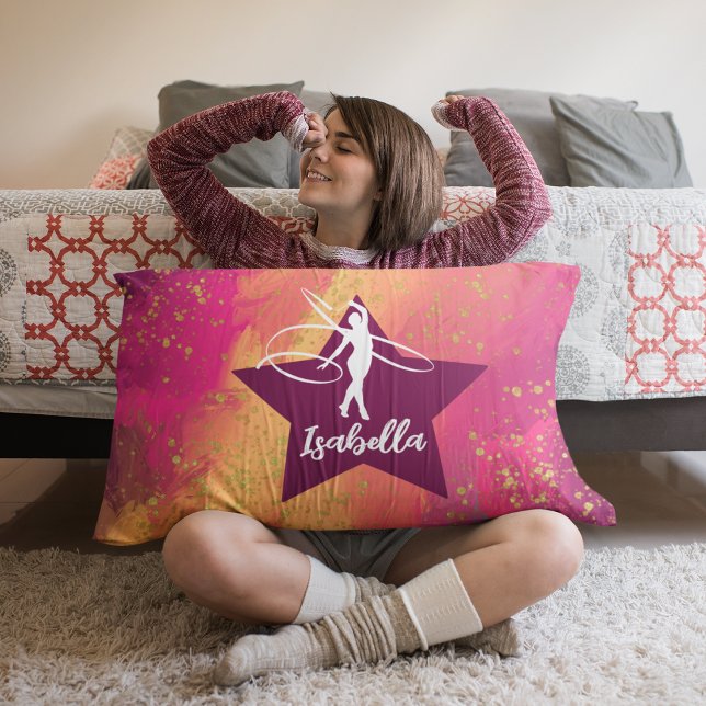 Gymnastics Monograma Nome Dourado Glitter (Criador carregado)