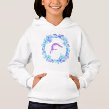 Gymnastics pullover hoodie/dois lados.