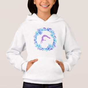 Gymnastics pullover hoodie/dois lados.