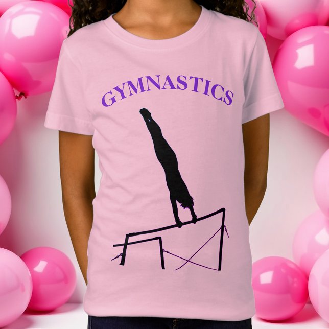 Gymnastics T-Shirt Uneven Bar Giant w/ Name (Gymnastics T-Shirt )