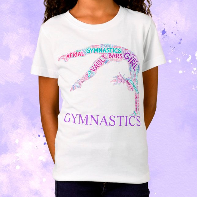 Gymnastics Word Art Handspring T-Shirt (Criador carregado)