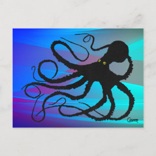 Gyotaku Octopus - Cartão postal