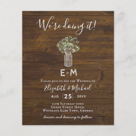 Gypsophila Mason Jar Casamento Russo do Orçamento