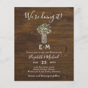 Gypsophila Mason Jar Casamento Russo do Orçamento