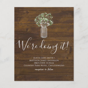 Gypsophila Mason Jar Casamento Russo do Orçamento