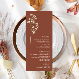 Gypsophila Terracotta Baby's Breath Wedding Menu