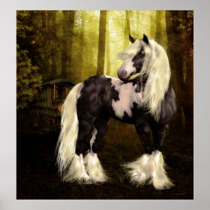 Gypsy Vanner - Gypsy Dourado Art Impressão