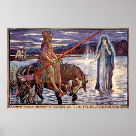 H J Ford Vintage Ilustração Rei Arthur Poster