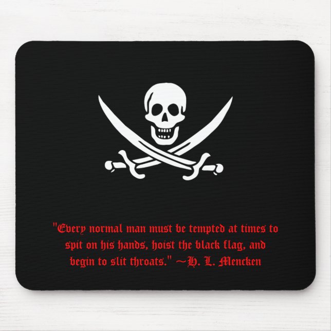 H.L. Mencken Pirata Mousepad (Frente)