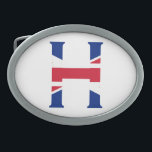 H Monograma sobreposto no bcnt bandeira do Jack da<br><div class="desc">H Monograma sobreposto no Union Jack Flag Belt Buckle Design © Trinkets e coisas 2017 - AHP Design. Todos os Direitos Reservados. 030417</div>