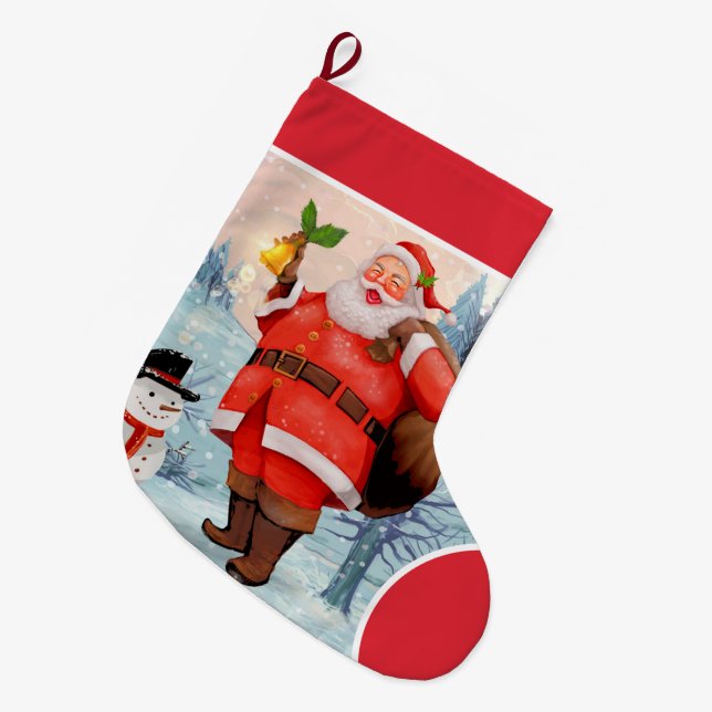 Ha Ha Feliz Natal Meia de Natal Grande (Frente (Pendurada))