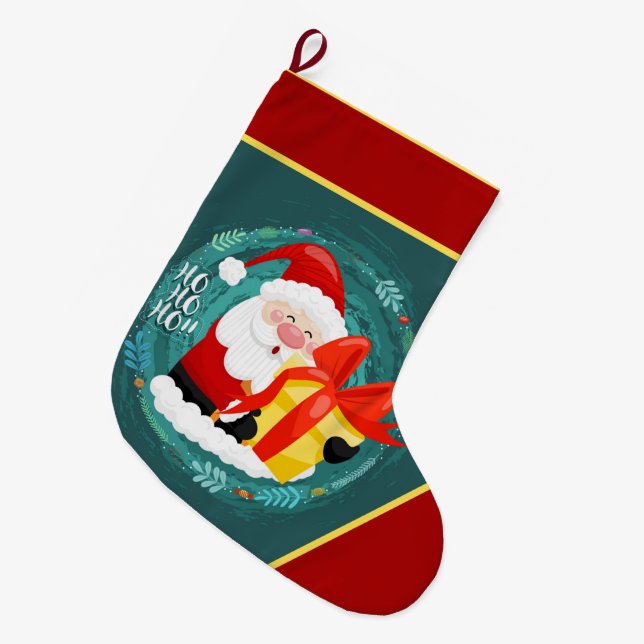 Ha Ha Feliz Natal Meia de Natal Grande (Frente (Pendurada))