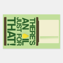 Há um adesivo de óleo