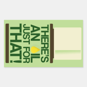 Há um adesivo de óleo