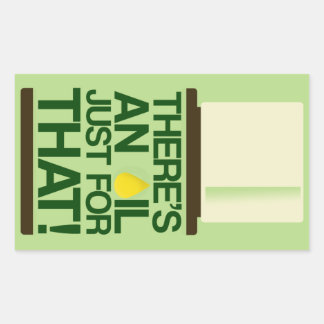 Há um adesivo de óleo