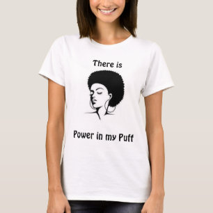 Há um poder em meu t-shirt do sopro